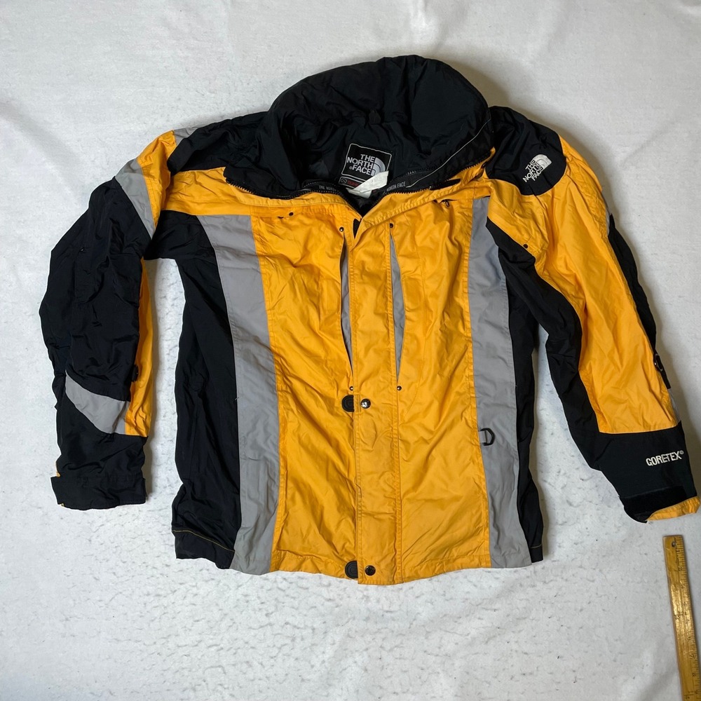 The North Face Summit Series Gore-Tex Jacket Medium Yellow‎ Black Hooded Coat